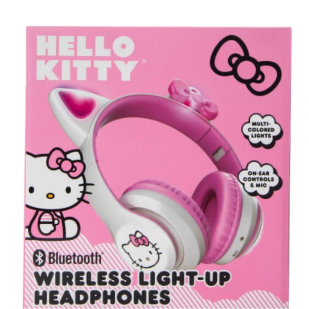 NIB Bluetooth® Hello Kitty® Wireless Light Up Headphones - Picture 3 of 6